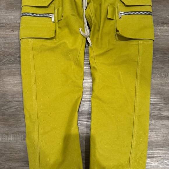 Rick Owens Mastodon Cargo Drawstring Pants in Acid - Picture 3 of 11